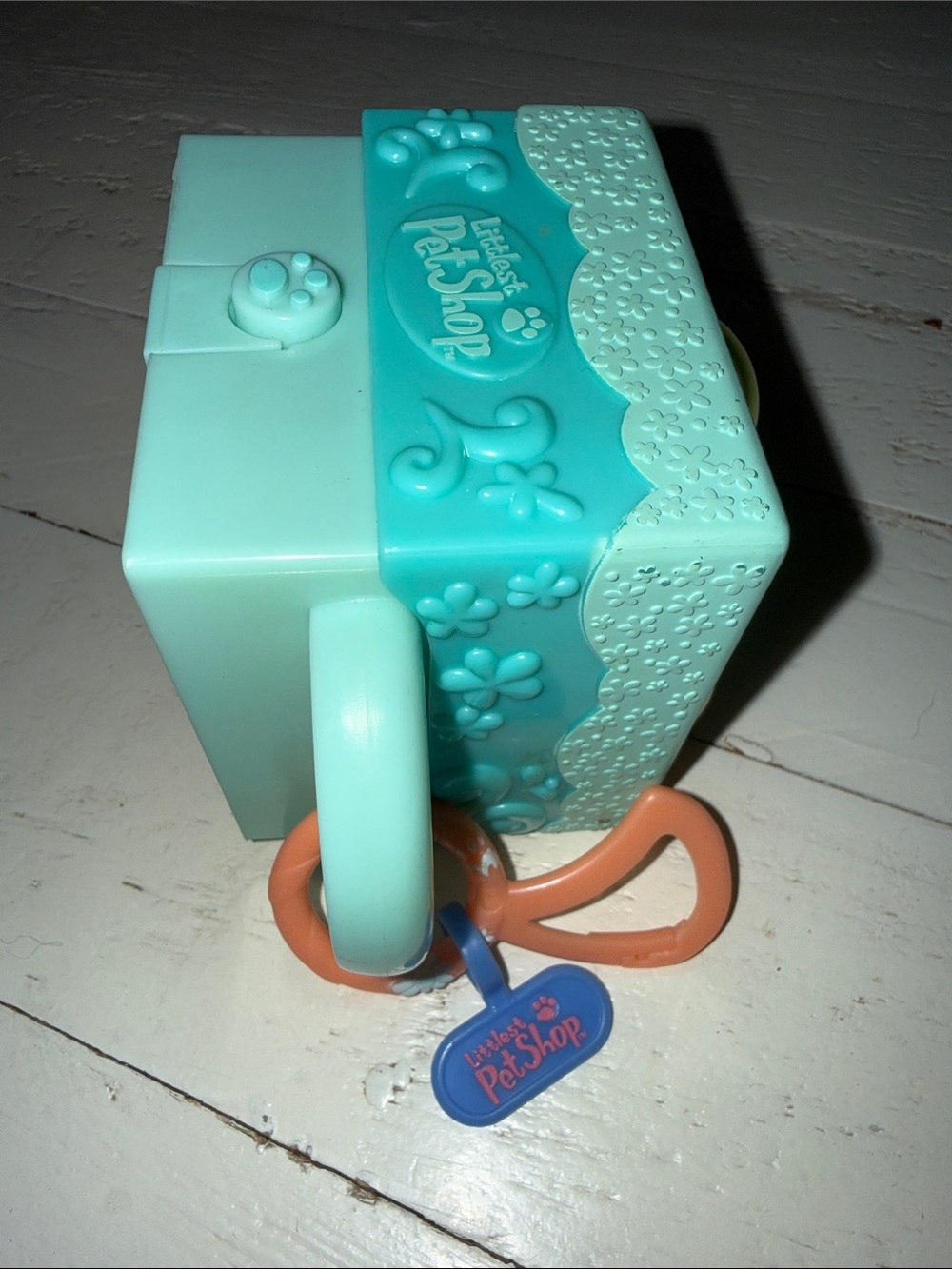 2006 Hasbro Littlest pet shop Teal Fold-Out Playset Travel Case Teeniest Tiniest - Picture 4 of 6